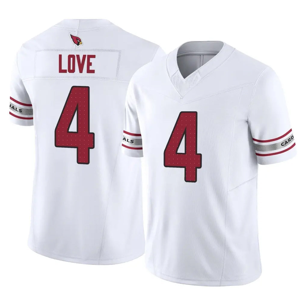 Kieara A.Cardinals #4 Jeremiyah Love Player White Vapor F.U.S.E. Limited Home Game Stitched Jerseys
