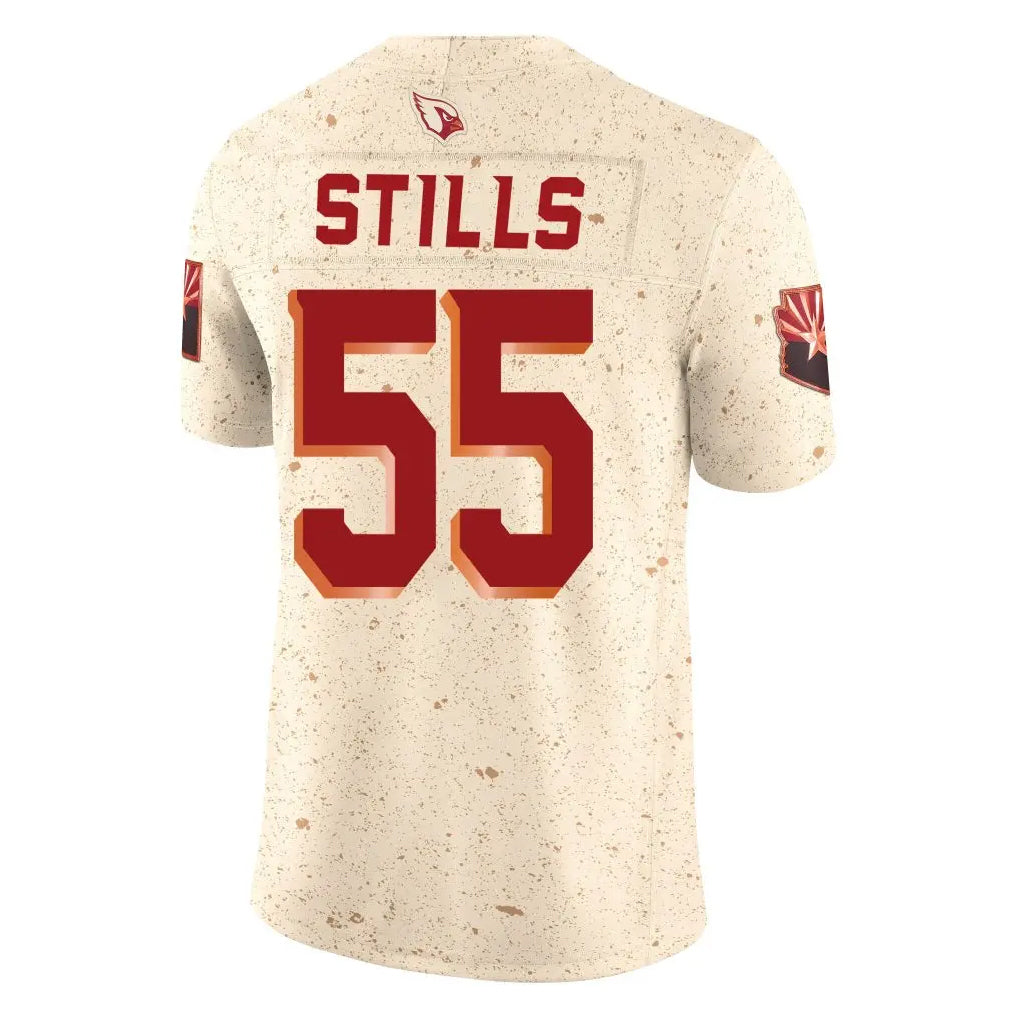 Kieara A.Cardinals #55 Dante Stills Player Cream Rivalries Collection Vapor Limited Home Game Stitched Jerseys