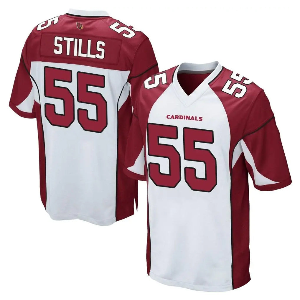 Kieara A.Cardinals #55 Dante Stills Player White Cardinal Home Game Stitched Jerseys