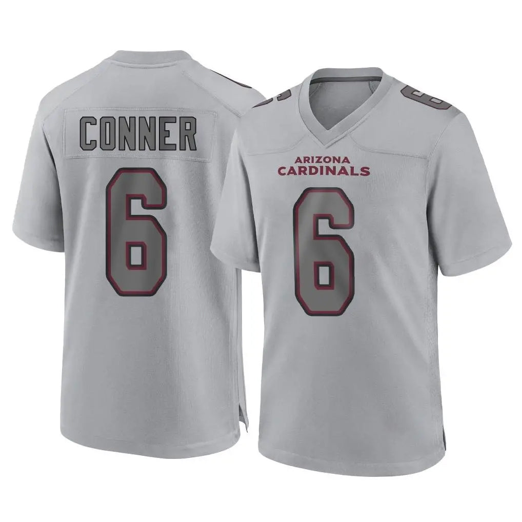 Kieara A.Cardinals #6 James Conner Player Gray Fashion Home Game Stitched Jerseys