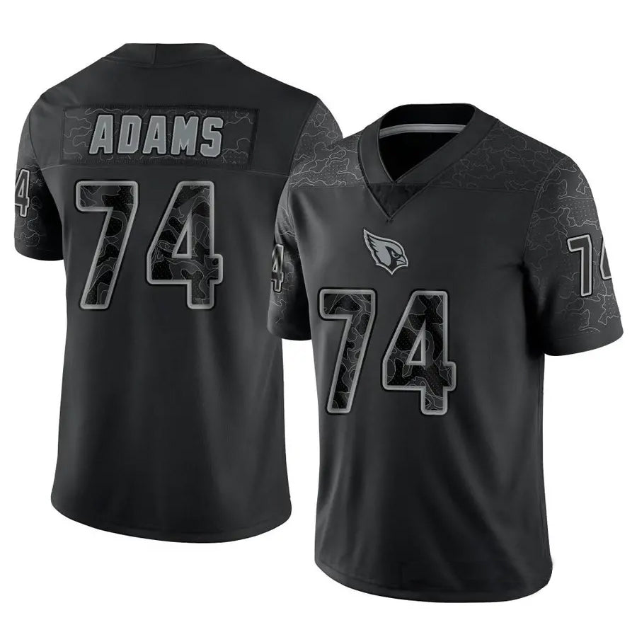 Kieara A.Cardinals #74 Isaiah Adams Player Black RFLCTV Limited Stitched Jerseys