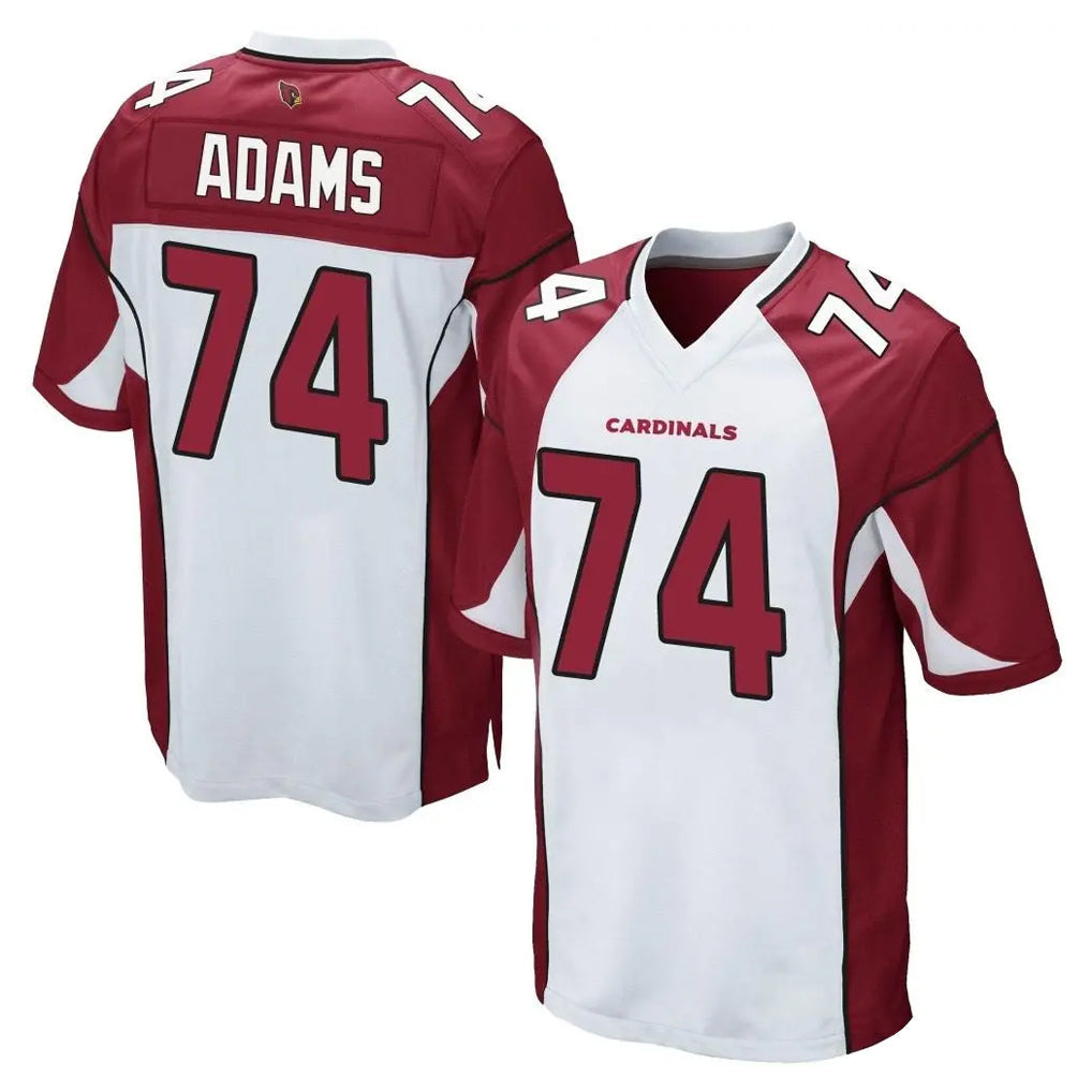 Kieara A.Cardinals #74 Isaiah Adams Player White Home Game Stitched Jerseys