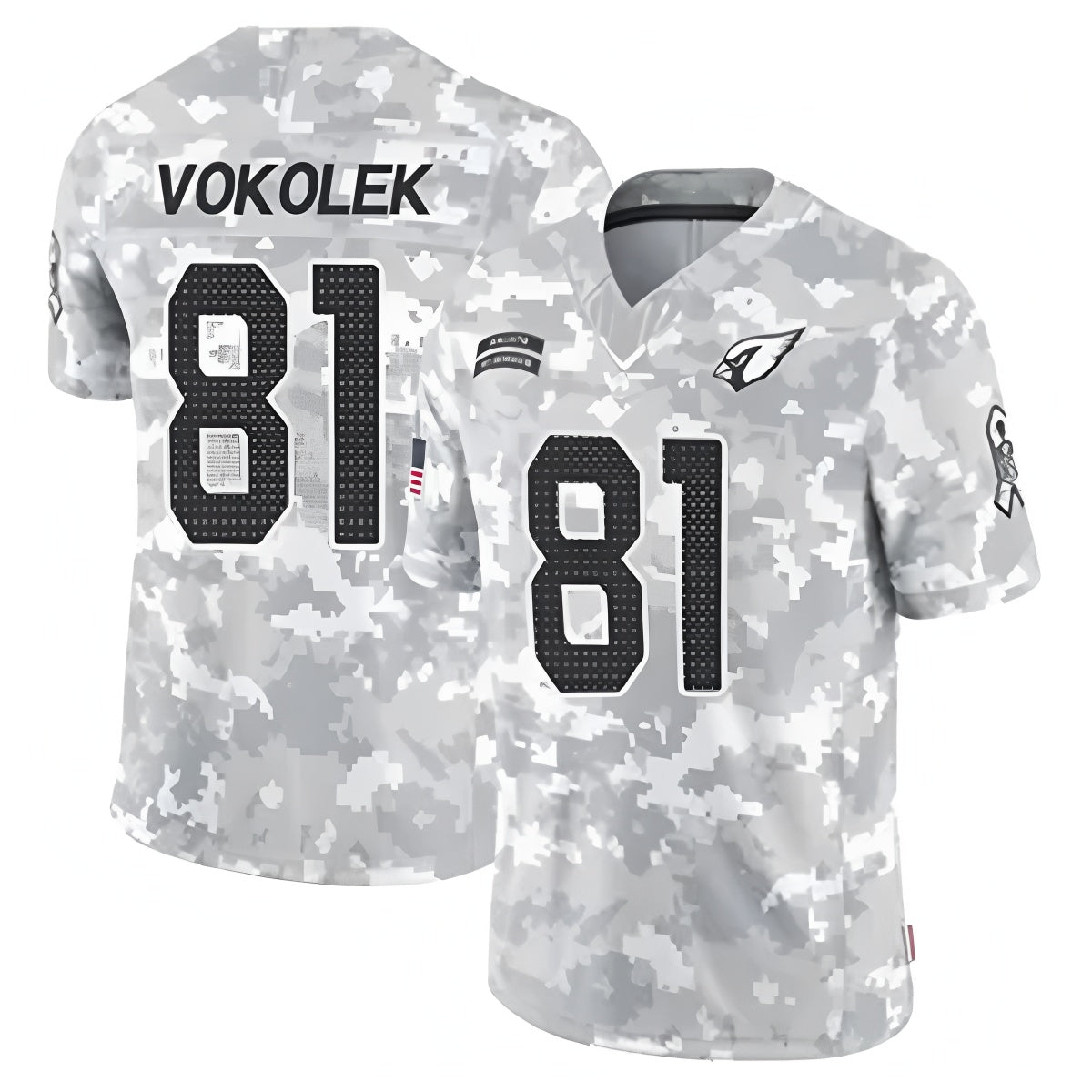 Kieara A.Cardinals #81 Travis Vokolek Player Camo Salute to Service Limited Stitched Stitched Jerseys