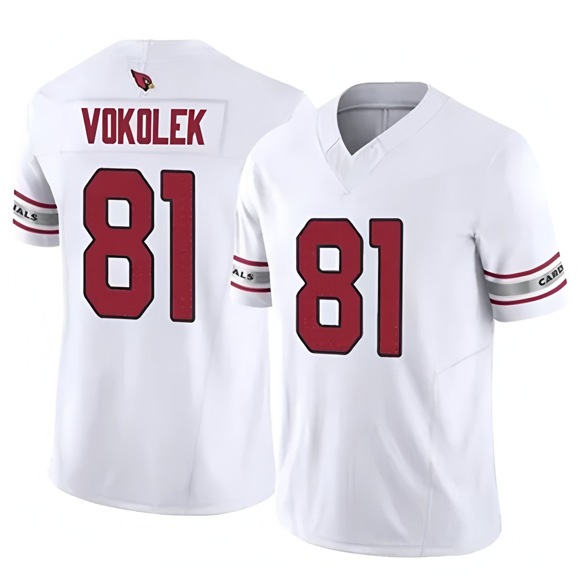 Kieara A.Cardinals #81 Travis Vokolek Player White Home Game Stitched Jerseys