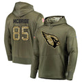 Kieara A.Cardinals #85 Trey McBride Player Olive Salute to Service Limited Hoodies Stitched Jerseys