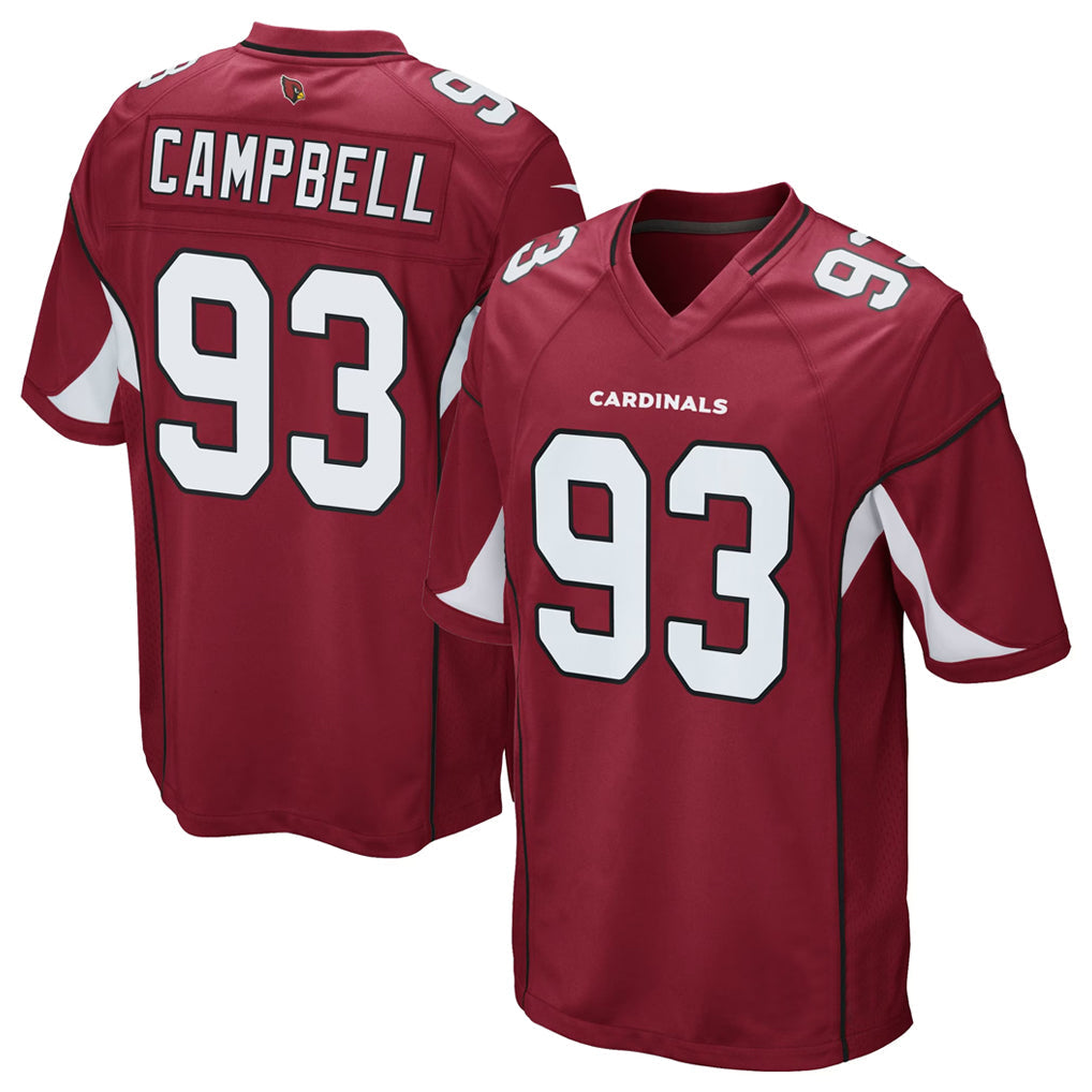 Kieara A.Cardinals #93 Calais Campbell Player Cardinal Game Stitched  Jerseys