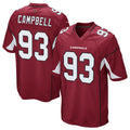 Kieara A.Cardinals #93 Calais Campbell Player Cardinal Game Stitched  Jerseys