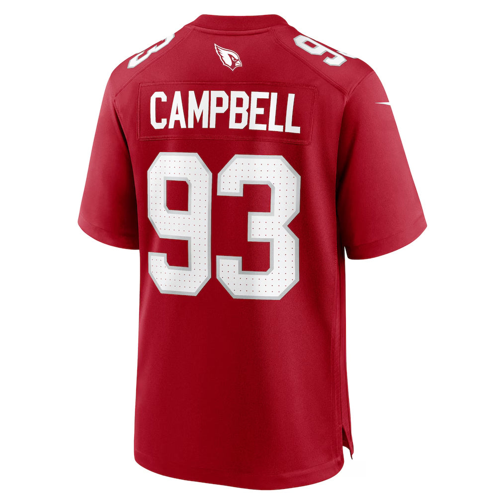 Kieara A.Cardinals #93 Calais Campbell Player Cardinal Home Game Stitched Jerseys