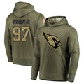 Kieara A.Cardinals #97 Walter Nolen Player Olive Salute to Service Limited Hoodies Stitched Jerseys