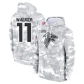 Kieara A.Falcons #11 Jalon Walker Player Arctic Camo Salute to Service Limited Hoodie Stitched Jerseys