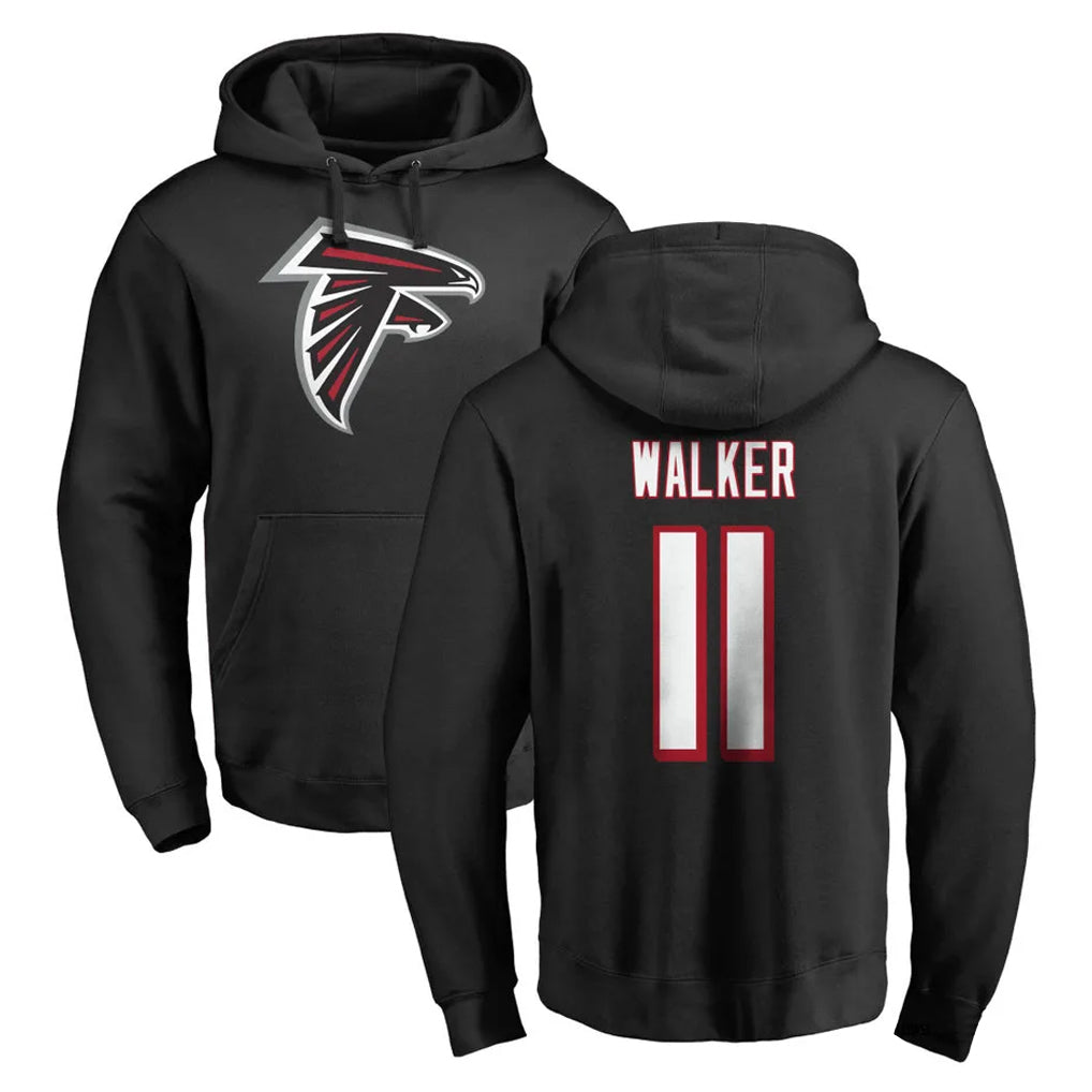 Kieara A.Falcons #11 Jalon Walker Player Black Salute to Service Hoodies Stitched Jerseys