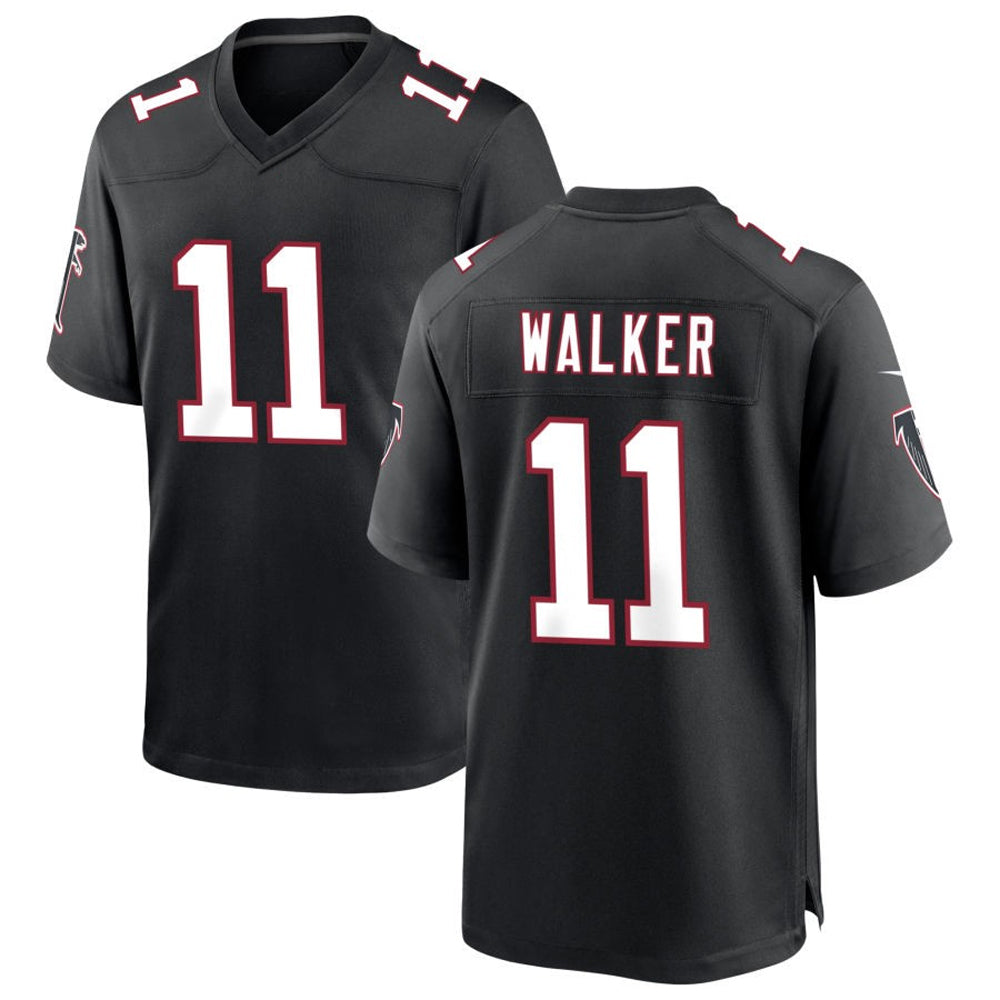 Kieara A.Falcons #11 Jalon Walker Player Black Throwback Game Stitched Jerseys