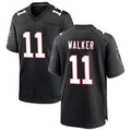 Kieara A.Falcons #11 Jalon Walker Player Black Throwback Game Stitched Jerseys
