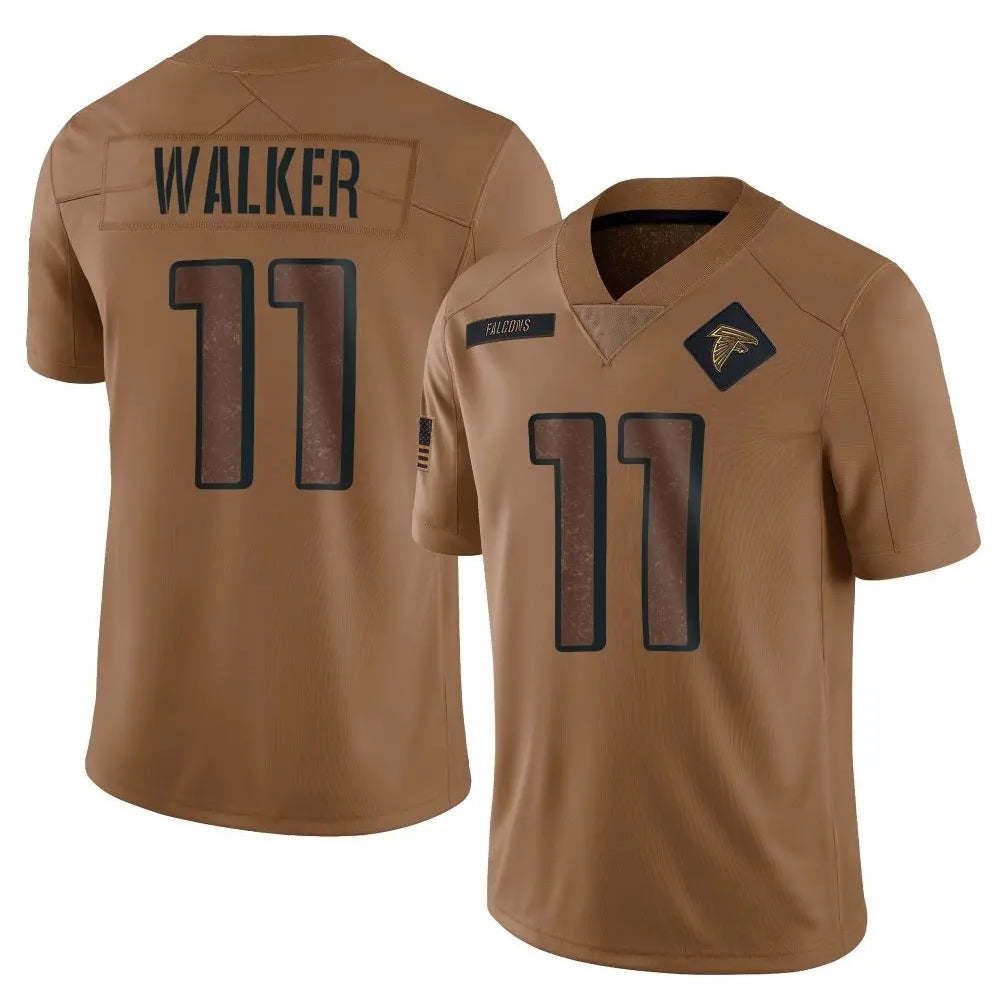 Kieara A.Falcons #11 Jalon Walker Player Brown Salute To Service Limited Stitched Jerseys