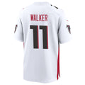 Kieara A.Falcons #11 Jalon Walker Player White Home Game Stitched Jerseys