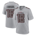Kieara A.Falcons #18 Kirk Cousins Branch Player Gray Fashion Home Game Stitched Jerseys