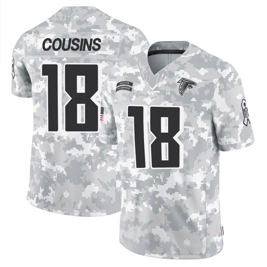 Kieara A.Falcons #18 Kirk Cousins Player Arctic Camo Salute to Service Limited Stitched Jerseys