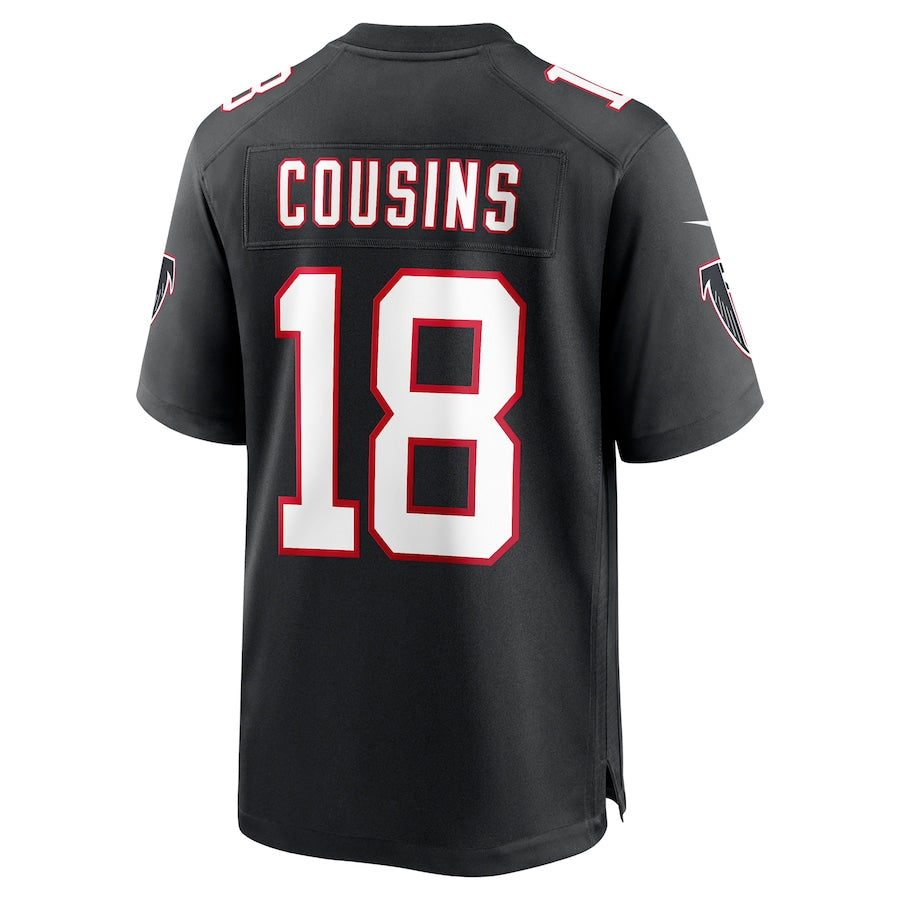 Kieara A.Falcons #18 Kirk Cousins Player Black Limited Home Game Stitched Jerseys