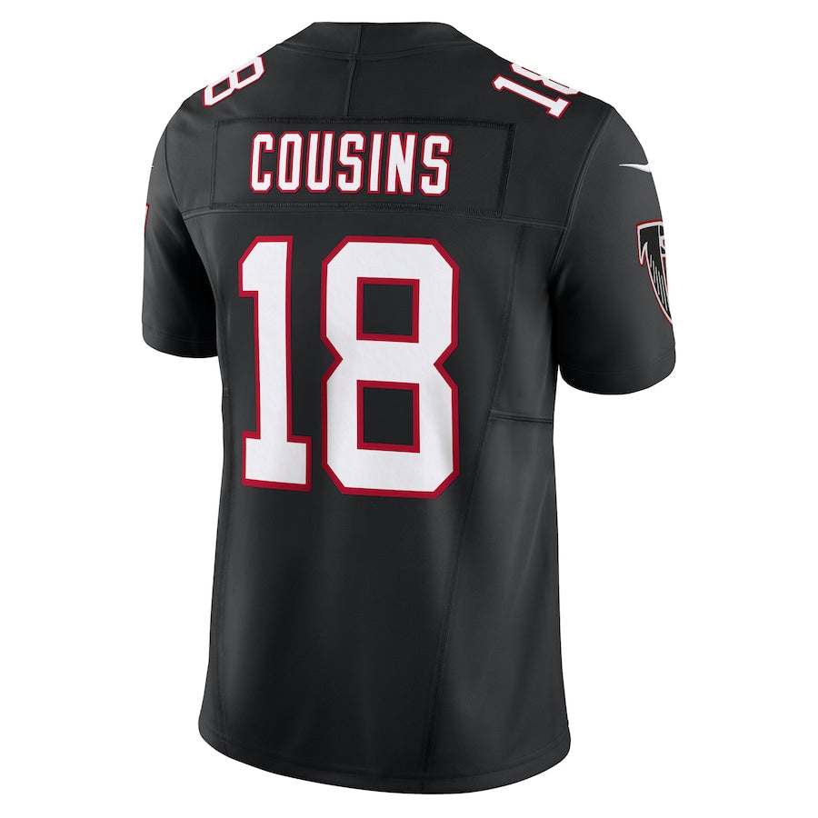 Kieara A.Falcons #18 Kirk Cousins Player Black Vapor F.U.S.E. Limited Home Game Stitched Jerseys