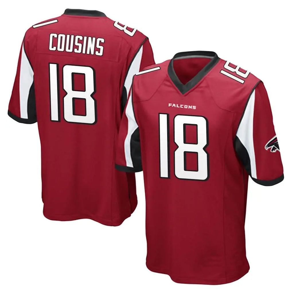 Kieara A.Falcons #18 Kirk Cousins Player Red Color Vapor Home Game Stitched Jerseys