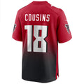 Kieara A.Falcons #18 Kirk Cousins Player Red Home Game Stitched Jerseys