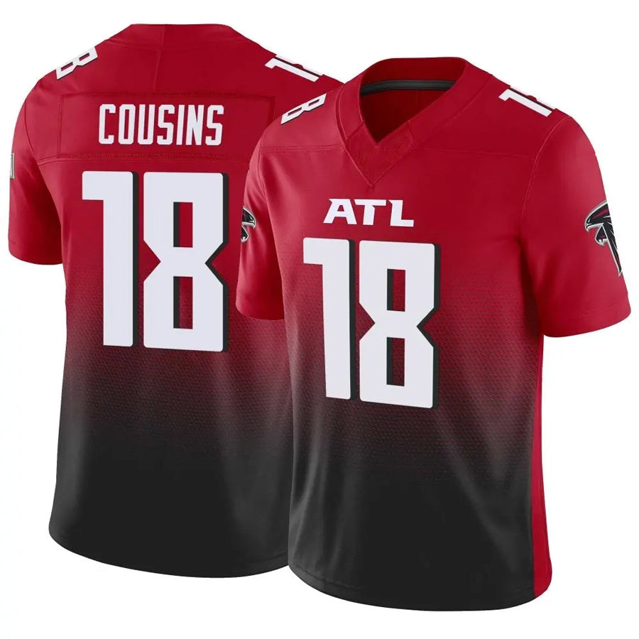 Kieara A.Falcons #18 Kirk Cousins Player Red Vapor F.U.S.E. Limited Stitched Jerseys