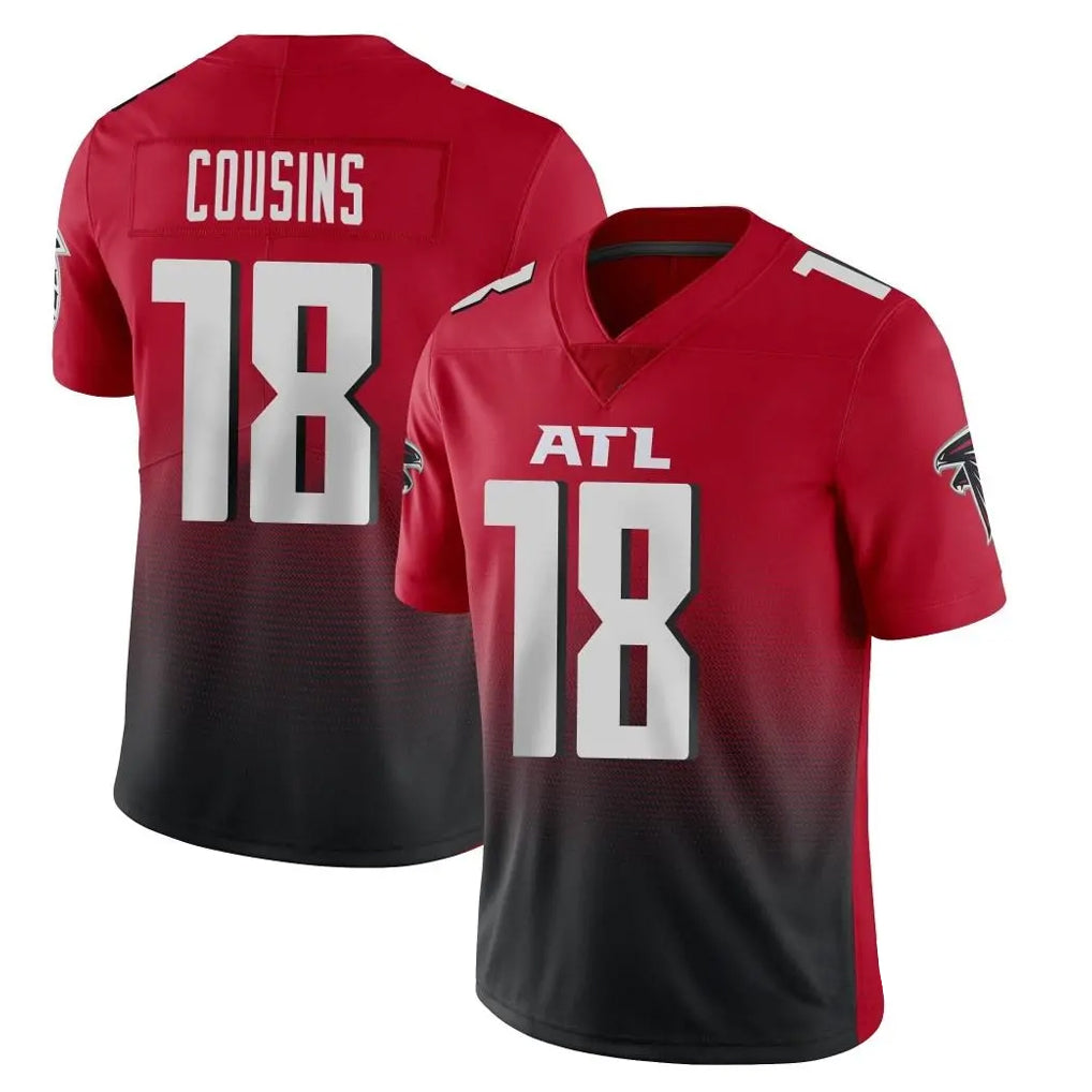 Kieara A.Falcons #18 Kirk Cousins Player Red Vapor Untouchable Limited Home Game Stitched Jerseys