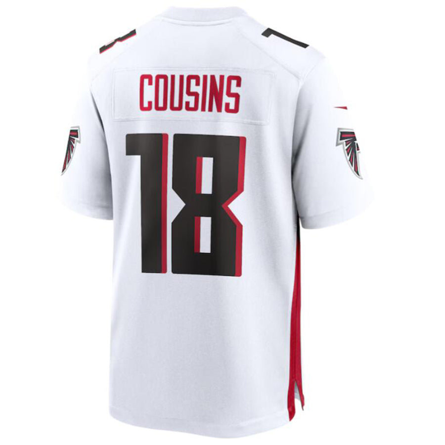 Kieara A.Falcons #18 Kirk Cousins Player White Home Game Stitched Jerseys