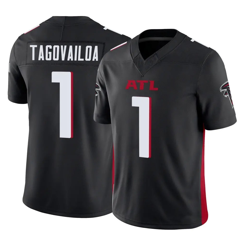 Kieara A.Falcons #1 Tua Tagovailoa Player Black Vapor F.U.S.E. Limited Home Game Stitched Jerseys