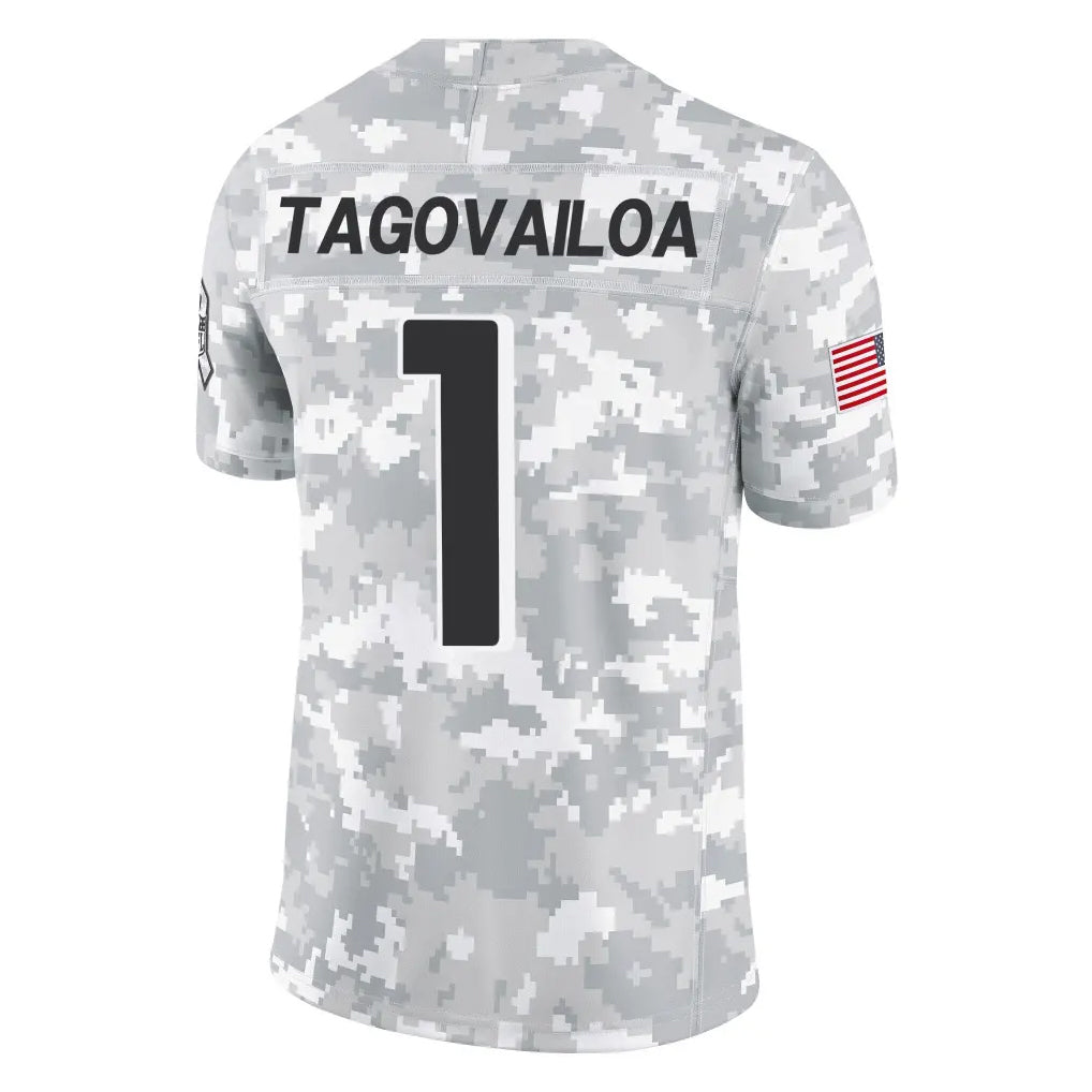 Kieara A.Falcons #1 Tua Tagovailoa Player Camo Salute to Service Limited Stitched Jerseys
