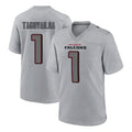 Kieara A.Falcons #1 Tua Tagovailoa Player Gray Fashion Home Game Stitched Jerseys