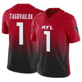 Kieara A.Falcons #1 Tua Tagovailoa Player Red Vapor F.U.S.E. Limited Home Game Stitched Jerseys