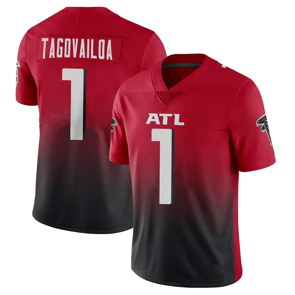 Kieara A.Falcons #1 Tua Tagovailoa Player Red Vapor Untouchable Limited Home Game Stitched Jerseys