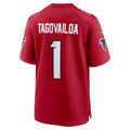 Kieara A.Falcons #1 Tua Tagovailoa Red Game Stitched Jerseys