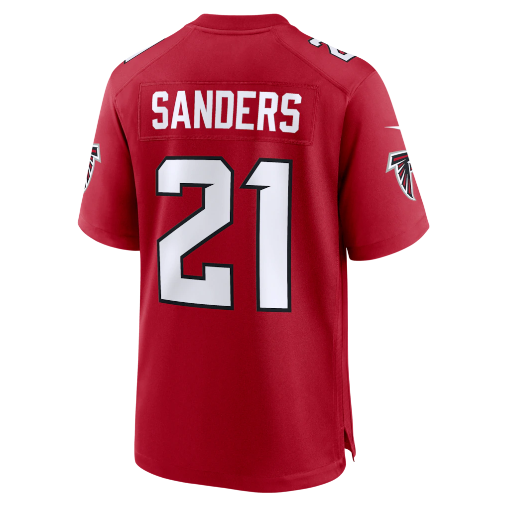Kieara A.Falcons #21 Deion Sanders Red Retired Player Game Stitched Jerseys