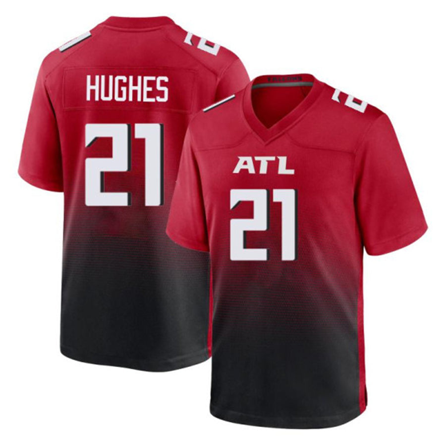 Kieara A.Falcons #21 Mike Hughes Player Red Home Game Stitched Jerseys