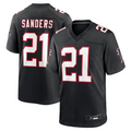 Kieara A.Falcons #21 Deion Sanders Black Player Game Stitched Jerseys