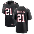Kieara A.Falcons #21 Deion Sanders Player Black Throwback Limited Stitched Jerseys