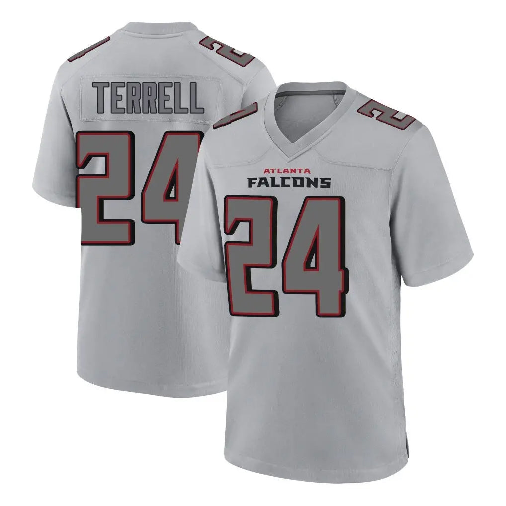 Kieara A.Falcons #24 A.J. Terrell Jr. Branch Player Gray Fashion Home Game Stitched Jerseys