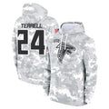 Kieara A.Falcons #24 A.J. Terrell Jr. Player Arctic Camo Salute to Service Limited Hoodie Stitched Jerseys