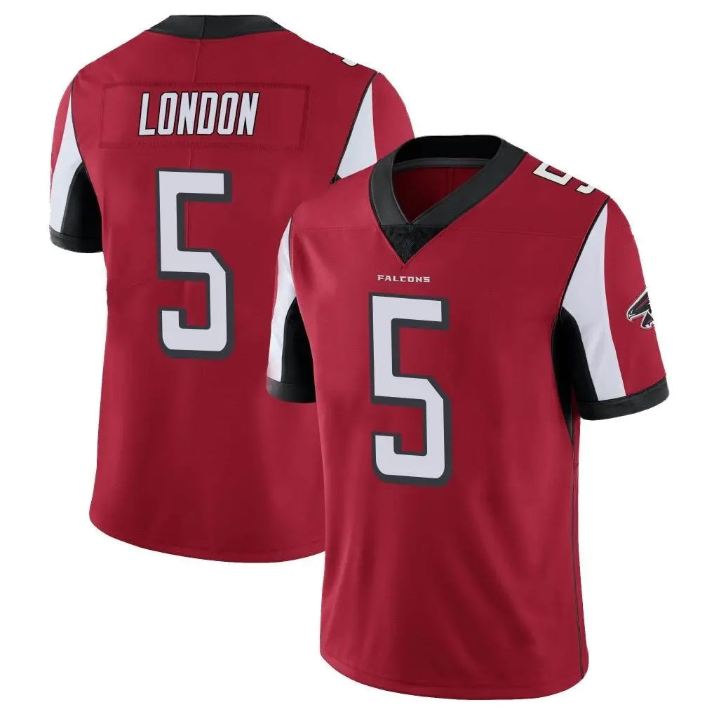 Kieara A.Falcons #5 Drake London Player Red Color Vapor Untouchable Limited Home Game Stitched Jerseys