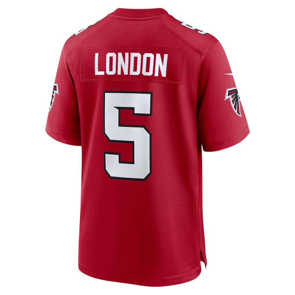 Kieara A.Falcons #5 Drake London Red Game Stitched Jerseys