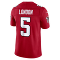 Kieara A.Falcons #5 Drake London Red Team Vapor F.U.S.E. Limited Stitched Jerseys