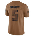 Kieara A.Falcons #5 Drake London Brown 2023 Salute To Service Limited Jersey American Stitched Jerseys