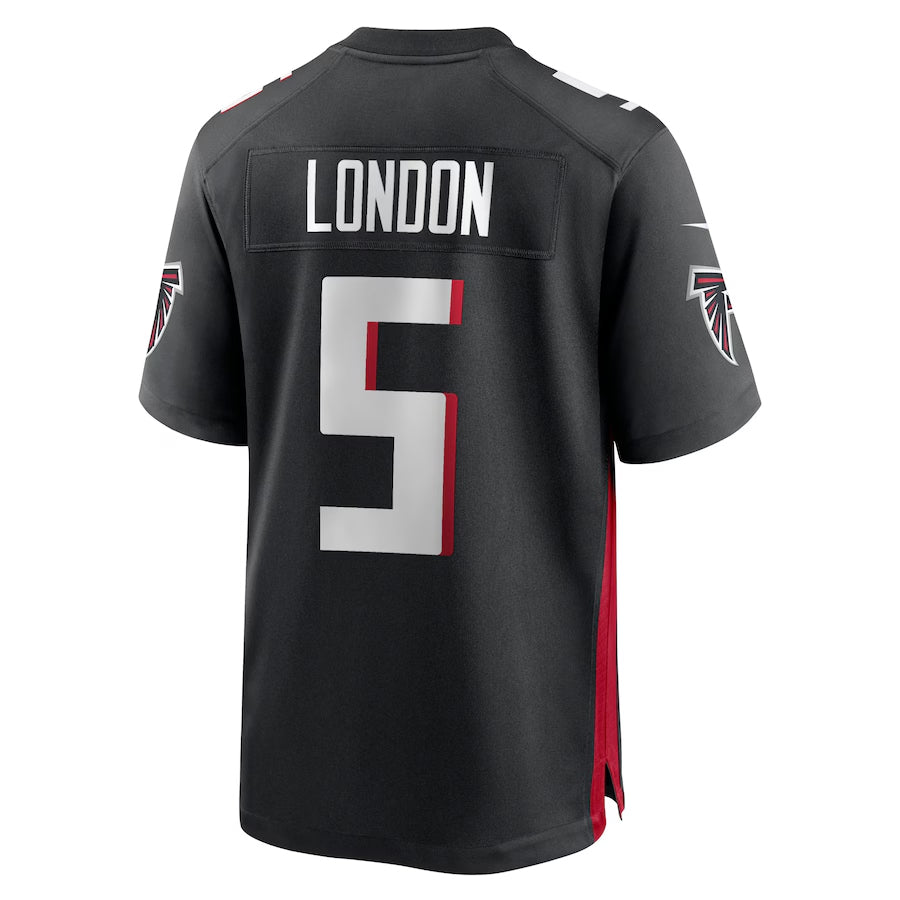 Kieara A.Falcons #5 Drake London Player Black Home Game  Stitched Jerseys