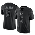Kieara A.Falcons #5 Drake London Player Black RFLCTV Limited Stitched Jerseys