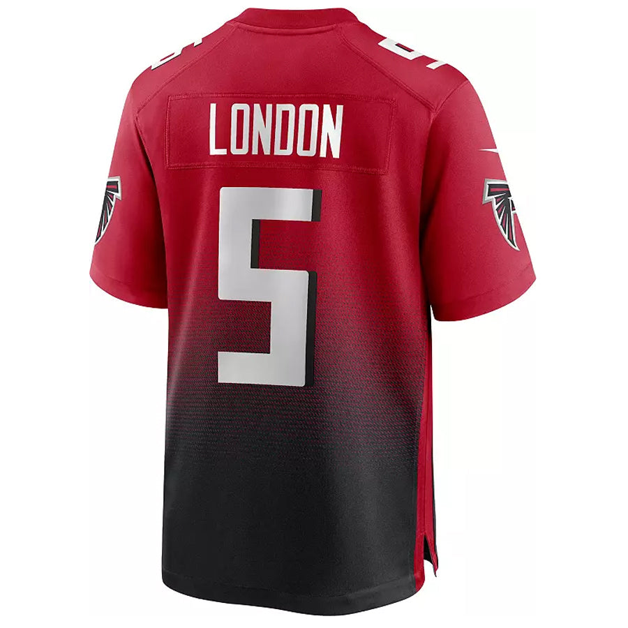 Kieara A.Falcons #5 Drake London Player Red Home Game Stitched Jerseys