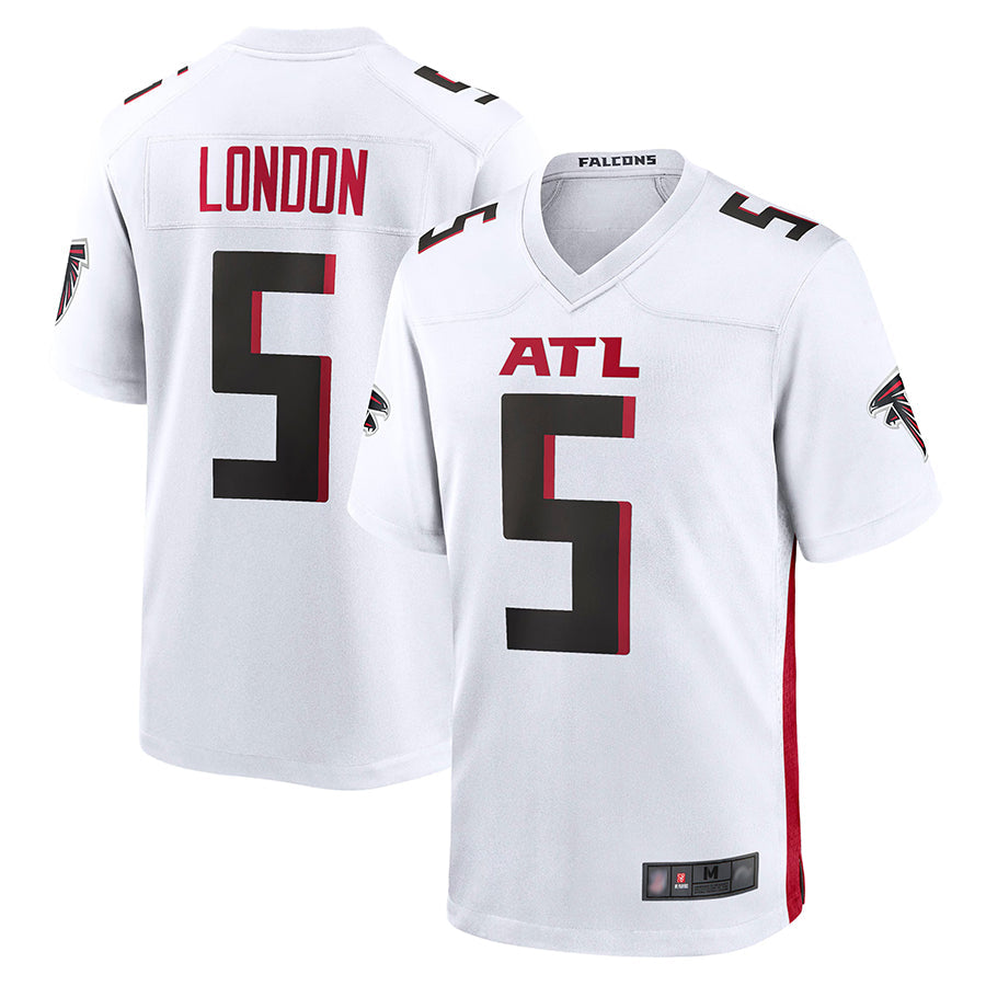 Kieara A.Falcons #5 Drake London Player White Game Stitched Jerseys