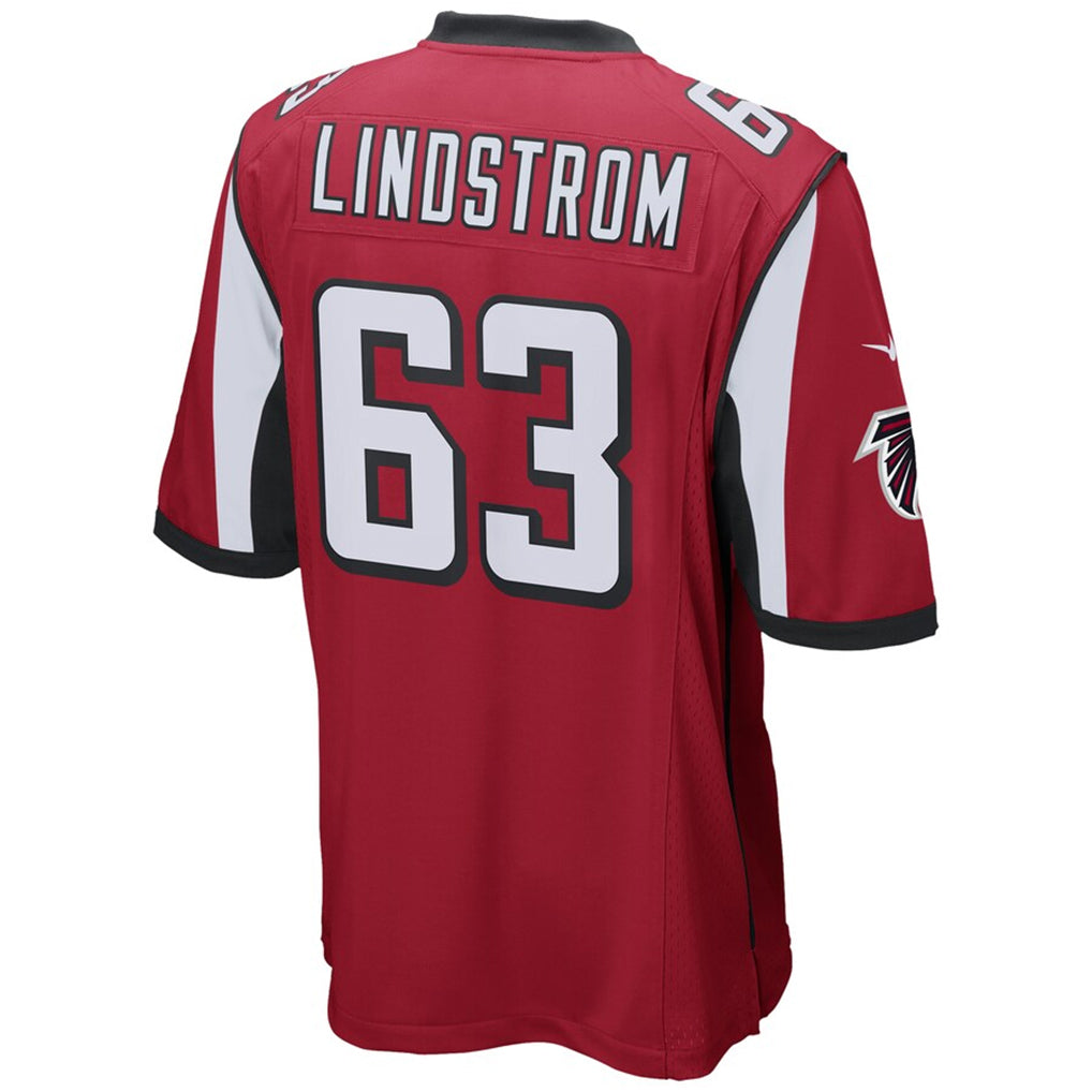 Kieara A.Falcons #63 Chris Lindstrom Player Red Replica Game Stitched Jerseys