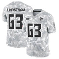 Kieara A.Falcons #63 Chris Lindstrom Player Arctic Camo Salute to Service Limited Stitched Jerseys